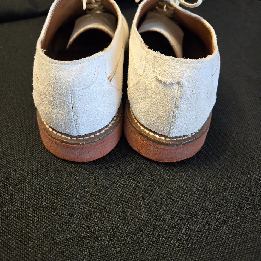 Ralph Lauren Men's White Suede Oxfords - Picture 8 of 13